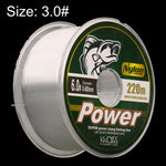Filo da pesca in nylon Kwdiss da 220 m, ideale per la pesca a spinning e in mare, per lanci lunghi., 0.8#, 1.0#, 1.2#, 1.5#, 2.0#, 2.5#, 3.0#, 3.5#