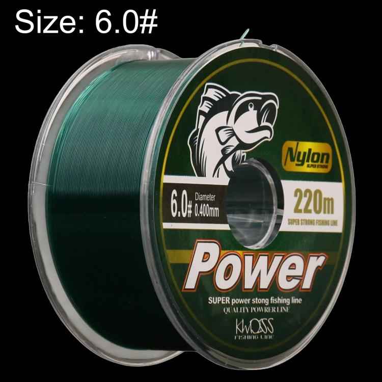 Filo da pesca in nylon Kwdiss da 220 m, ideale per la pesca a spinning e in mare, per lanci lunghi., 4.0#, 4.5#, 5.0#, 6.0#, 7.0#, 8.0#