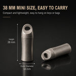 Scatola porta medicinali portatile EDC in titanio puro, impermeabile e sigillata, per uso esterno., Polished, Stonewashed