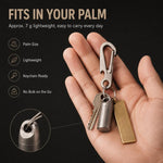 Scatola porta medicinali portatile EDC in titanio puro, impermeabile e sigillata, per uso esterno., Polished, Stonewashed