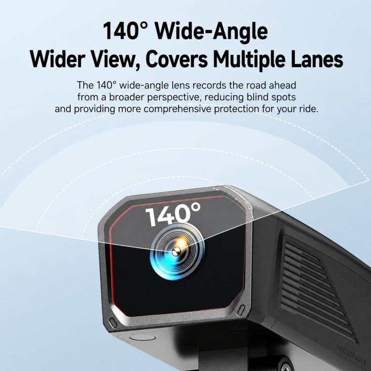 Telecamera da cruscotto per moto D8, impermeabile IPX5, con risoluzione 2K e controllo tramite app Wi-Fi.