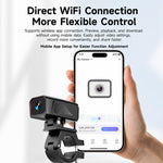 Telecamera da cruscotto per moto D8, impermeabile IPX5, con risoluzione 2K e controllo tramite app Wi-Fi.