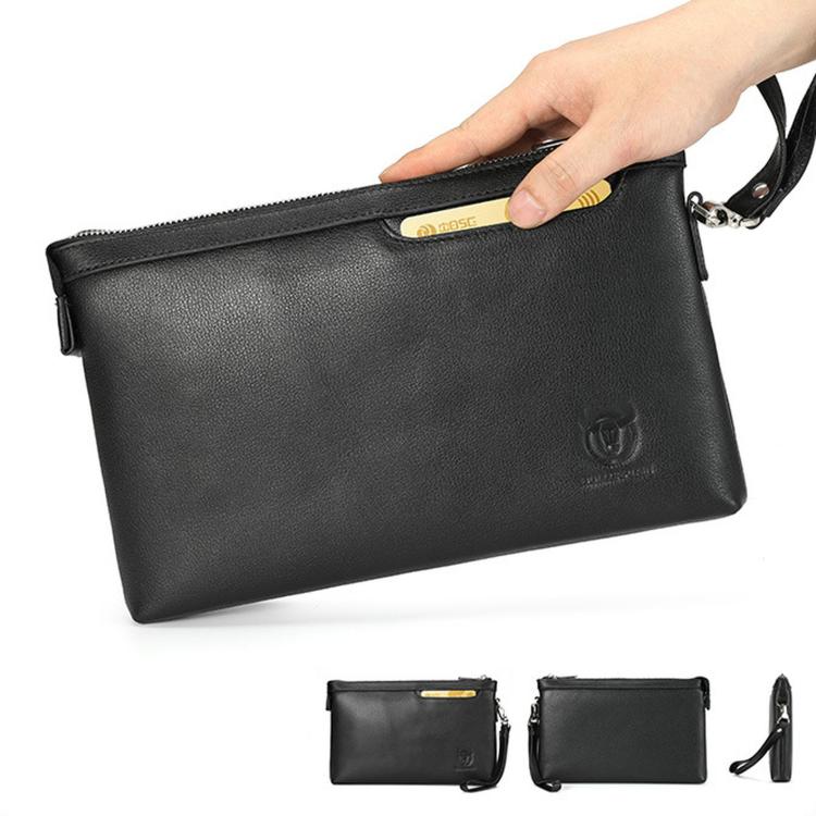 Borsa a mano da uomo BULL CAPTAIN in vera pelle, morbida pelle di vacchetta, portafoglio organizer da polso