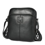 Borsa a tracolla da uomo in vera pelle BULL CAPTAIN, modello vintage con molteplici tasche.