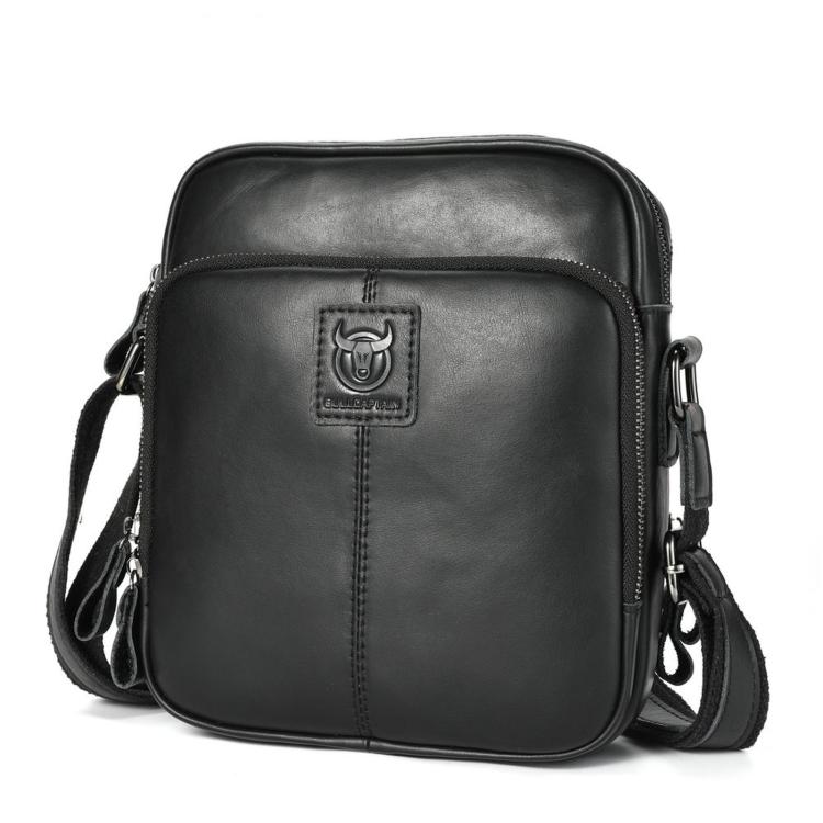 Borsa a tracolla da uomo in vera pelle BULL CAPTAIN, modello vintage con molteplici tasche.