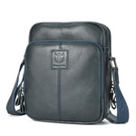 Borsa a tracolla da uomo in vera pelle BULL CAPTAIN, modello vintage con molteplici tasche.