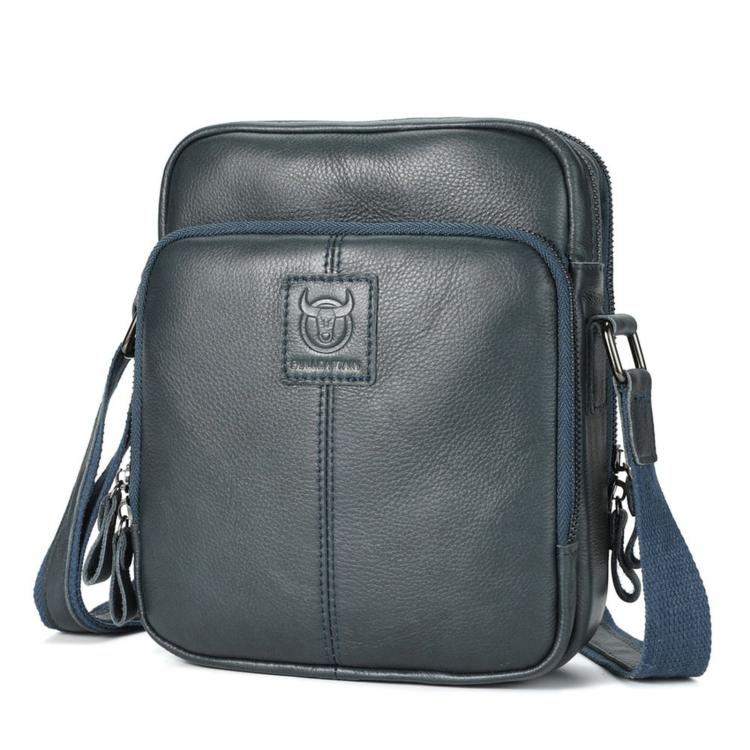 Borsa a tracolla da uomo in vera pelle BULL CAPTAIN, modello vintage con molteplici tasche.