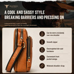 Borsa a tracolla da uomo in vera pelle BULL CAPTAIN, modello vintage con molteplici tasche.
