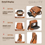 Borsa a tracolla da uomo in vera pelle BULL CAPTAIN, modello vintage con molteplici tasche.