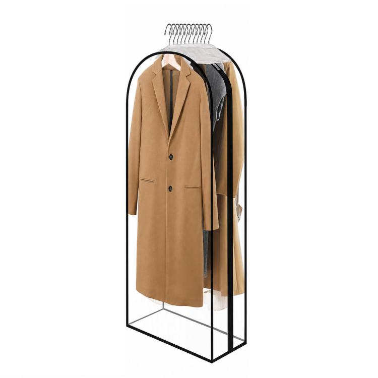 Copertura trasparente per asta porta abiti da appendere, organizer per vestiti, 60x25x110cm, 60x25x130cm, 60x25x153cm