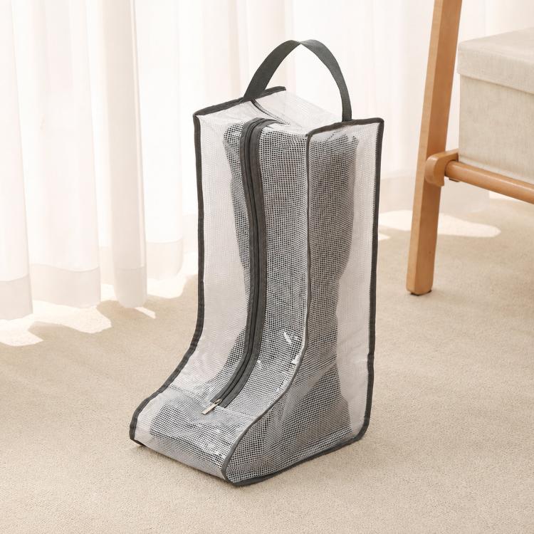 Sacchetti trasparenti per riporre gli stivali, impermeabili, antipolvere, con maniglia e cerniera., 28x20x28cm Gray, 28x20x28cm Black, 28x20x48cm Gray, 28x20x48cm Black, 20x40cm Gray, 20x40cm Black