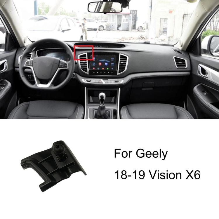 Base per supporto telefono auto Geely per guidatore sinistro, 09-11 Classic Emgrand, 12-13 Classic Emgrand, 14-16 Emgrand, 15-16 Borui, 15-21 Boyue, 16-21 Emgrand GS / 17-21 Emgrand GL, 17-20 Vision X3 / 21 Vision Pro (Ride-hailing)                    ...