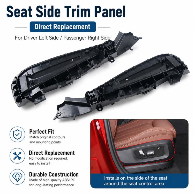 Copertura per staffa laterale del sedile con guida a sinistra per BMW X5 G05 / G18, Original Model Left, Original Model Right, Modified Model Left, Modified Model Right