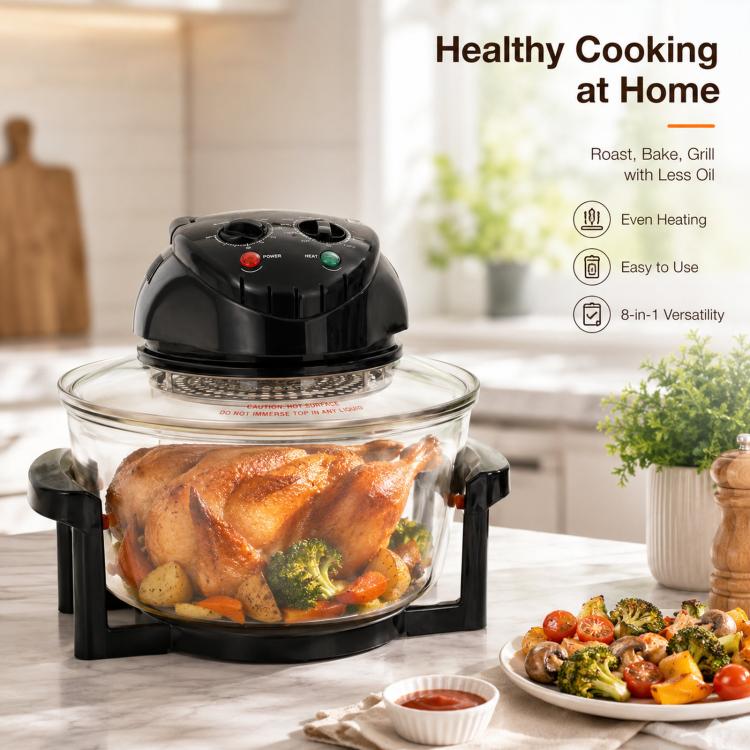 Forno a microonde multifunzione da 20 litri di grande capacità con vetro e friggitrice ad aria., 3pcs /Set EU Plug, 8pcs /Set EU Plug