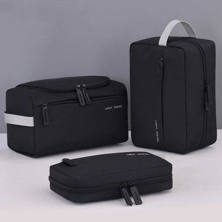 Borsa da toilette da uomo resistente all'acqua, leggera, portatile, organizer da viaggio., Large Black, Medium Black, Small Black, 3-Piece Set Black, Large Navy Blue, Medium Navy Blue, Small Navy Blue, 3-Piece Set Navy Blue