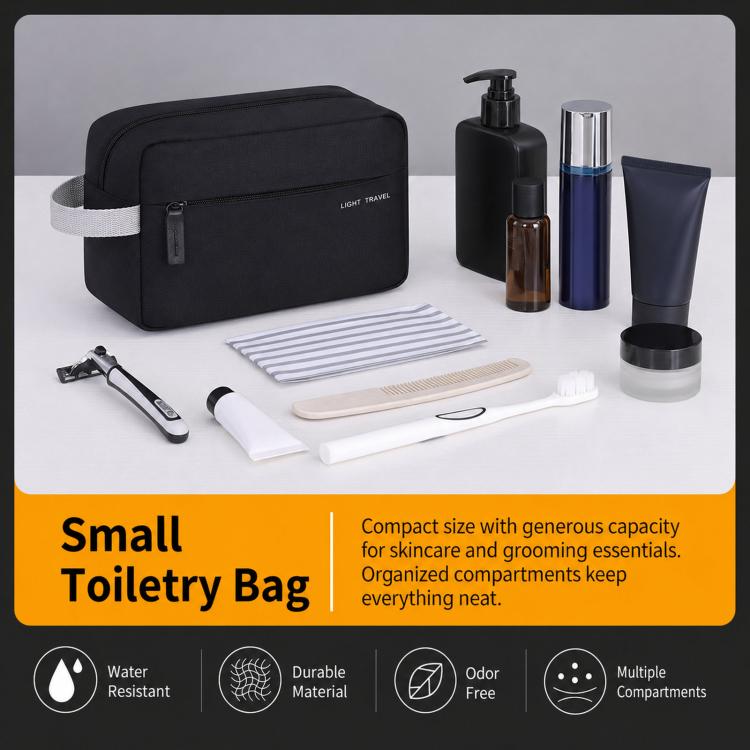 Borsa da toilette da uomo resistente all'acqua, leggera, portatile, organizer da viaggio., Large Black, Medium Black, Small Black, 3-Piece Set Black, Large Navy Blue, Medium Navy Blue, Small Navy Blue, 3-Piece Set Navy Blue