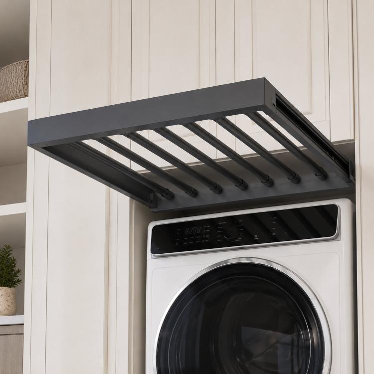 Stendibiancheria estraibile in alluminio per lavatrice, 7 Rods Soft-Close 44x56-61cm Gray, 7 Rods Soft-Close 44x56-61cm White, 7 Rods Soft-Close 49x56-61cm Gray, 7 Rods Soft-Close 49x56-61cm White, 7 Rods Soft-Close 54x56-61cm Gray                     ...