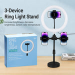 Supporto da tavolo per live streaming con luce ad anello USB - immagine 2