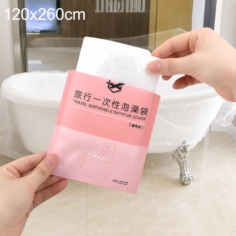 Fodera monouso per vasca da bagno, confezionata singolarmente in plastica HDPE spessa, ideale per hotel, viaggi e spa., 120 x 260cm, 120 x 320cm