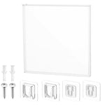 Cornice porta dischi in vinile da 7 pollici in acrilico trasparente, da appendere alla parete, con contenitore e ripiano espositivo., 7 inch Vinyl Shelf