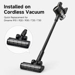 Spazzola motorizzata per pavimenti con luci LED per aspirapolvere Dreame R10 / R20 / R30 / T20 / T30 Z6 con rullo morbido, Z6 Brush Head (Deep Grey), Z6 Brush Head (White)