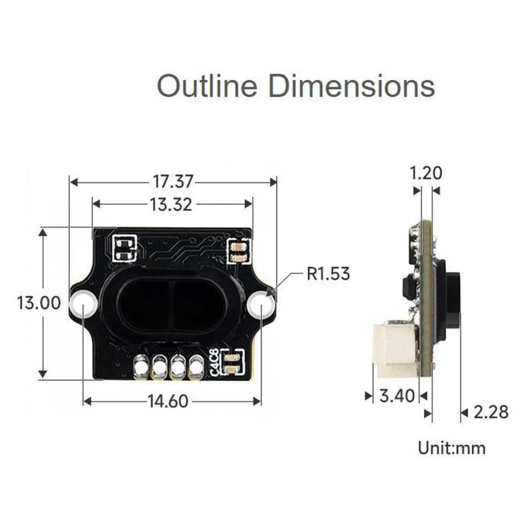 Sensore di distanza laser ToF con controller e UART, 0,02-4 m - immagine 6