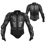 Giacca protettiva integrale per motociclisti con paraschiena rimovibile., S, M, L, XL, XXL, XXXL, 4XL