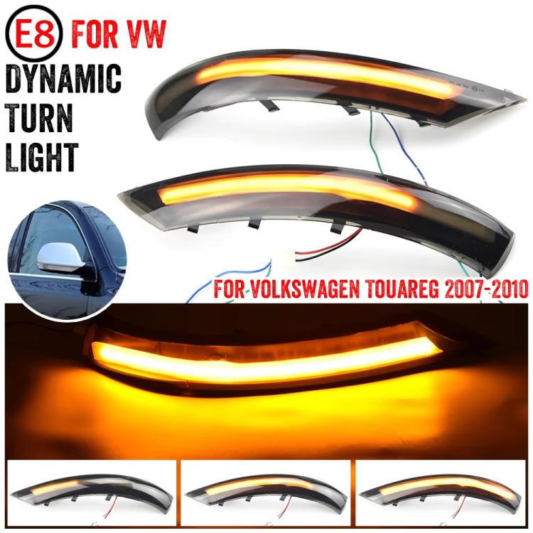Coppia di indicatori di direzione a LED dinamici per specchietti laterali Volkswagen Touareg 2007-2010, For Volkswagen Touareg 2007-2010
