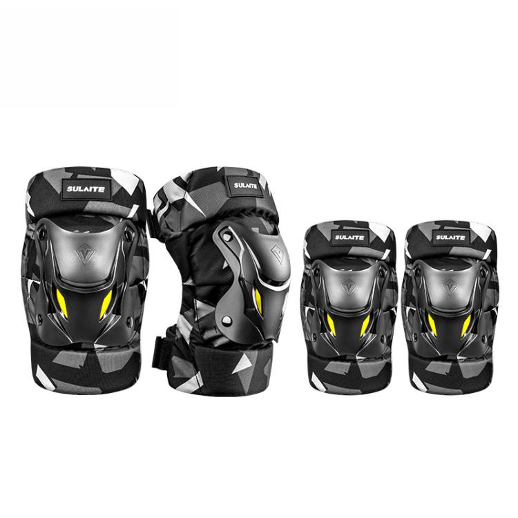 Indumento protettivo per motociclisti con fibbia a sgancio rapido, SULAITE Knee Pads 2-Piece Set, SULAITE Elbow Pads 2-Piece Set, SULAITE Knee & Elbow 4-Piece Set