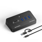 Hub Blueendless a 5 porte con 3 porte USB 3.0 e lettore schede SD/TF con cavo 2