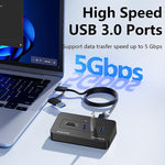 Hub Blueendless a 5 porte con 3 porte USB 3.0 e lettore schede SD/TF con cavo 2