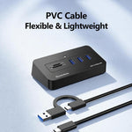Hub Blueendless a 5 porte con 3 porte USB 3.0 e lettore schede SD/TF con cavo 2