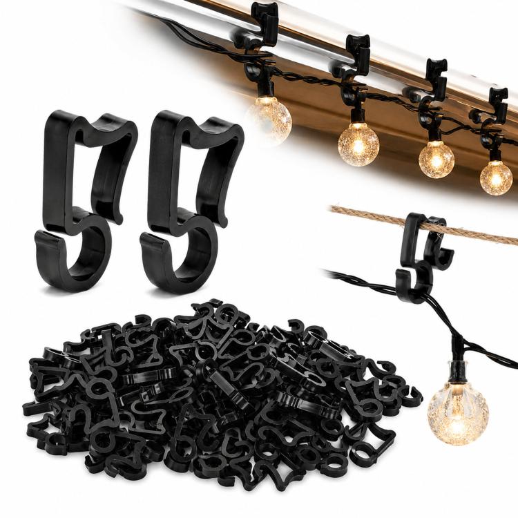50 pezzi/confezione Clip per luci natalizie Ganci per grondaie per luci decorative da esterno, Gutter Hooks