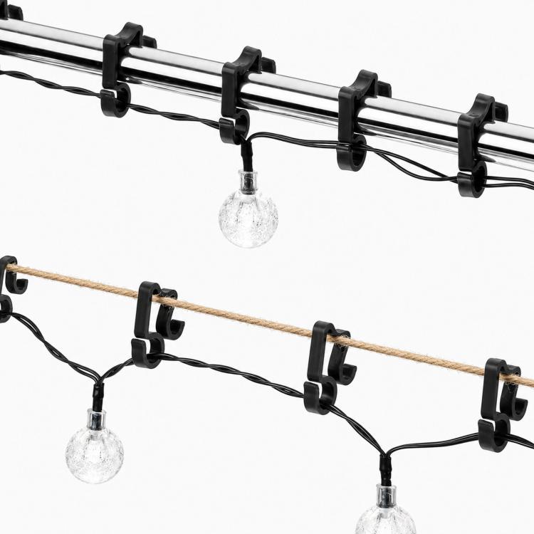 50 pezzi/confezione Clip per luci natalizie Ganci per grondaie per luci decorative da esterno, Gutter Hooks