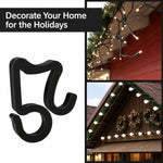 50 pezzi/confezione Clip per luci natalizie Ganci per grondaie per luci decorative da esterno, Gutter Hooks