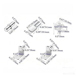 Kit di 112 perni per mensole in metallo e plastica trasparente, 5 stili assortiti, con scatola organizer., 112 PCS/Box Silver