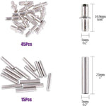 Kit di 120 perni per mensole in metallo, 4 stili assortiti, assortiti di staffe e perni di supporto per mensole., 120 PCS/Box