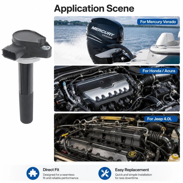 Bobine di accensione per Honda / Jeep GN10168 / 12582000 / 19005251 / 339-880615T01, For Honda / Jeep