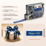 Carta per etichette e nastro da 12 mm per stampante, Blue Ribbon, Brown Ribbon, Beige Ribbon, Pink Ribbon, White Background Black Text, White Background Red Text, White Background Gold Text, White Background Blue Text, Black Background Gold Text       ...