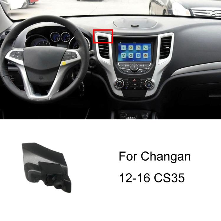 Per base di supporto per telefono da auto Changan con guida a sinistra, 12-15 Eado, 12-16 CS35, 12-16 CS75, 12-17 Ono, 14-15 BenBen / 16-19 BenBen EV / 21 BenBen E-Star, 16-17 Eado, 16-19 CX70, 17-19 CS55, 17-21 Kaicheng Ono S, 17 CS75, 17 CS35        ...