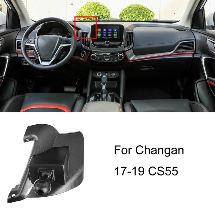 Per base di supporto per telefono da auto Changan con guida a sinistra, 12-15 Eado, 12-16 CS35, 12-16 CS75, 12-17 Ono, 14-15 BenBen / 16-19 BenBen EV / 21 BenBen E-Star, 16-17 Eado, 16-19 CX70, 17-19 CS55, 17-21 Kaicheng Ono S, 17 CS75, 17 CS35        ...