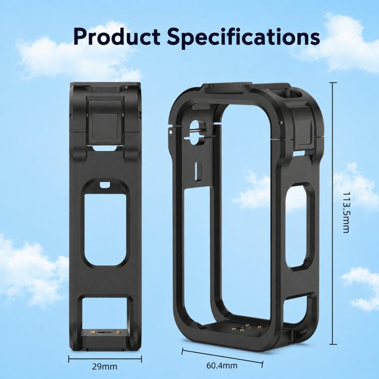 Gabbia di protezione con telaio a sgancio rapido magnetico per Insta360 X6 PC con slitta a caldo., PC Material