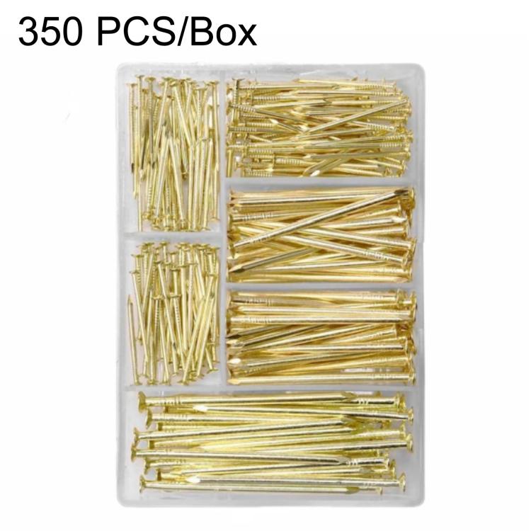 Kit assortimento di chiodi per appendere quadri, 350 pezzi/scatola, 5 misure, set di chiodi per ferramenta