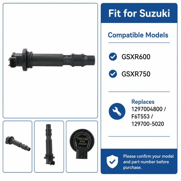 Bobina di accensione per moto Suzuki GSX-R600 / GSX-R750 1297004800 / F6T553 / 129700-5020, For Suzuki