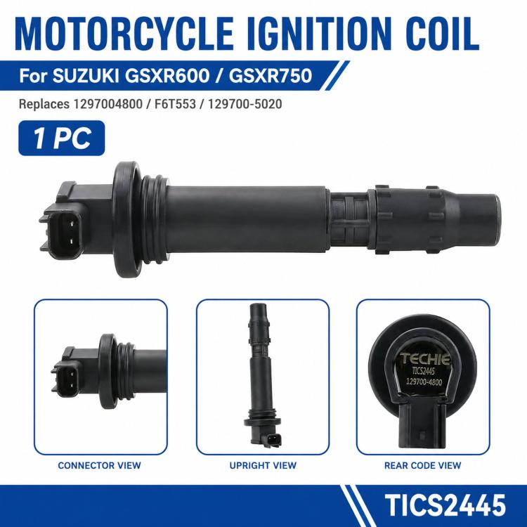 Bobina di accensione per moto Suzuki GSX-R600 / GSX-R750 1297004800 / F6T553 / 129700-5020, For Suzuki