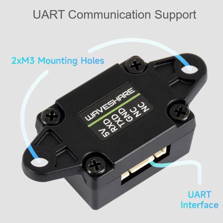 Sensore di distanza laser TOF Waveshare UART, 0,02–5 m - immagine 3