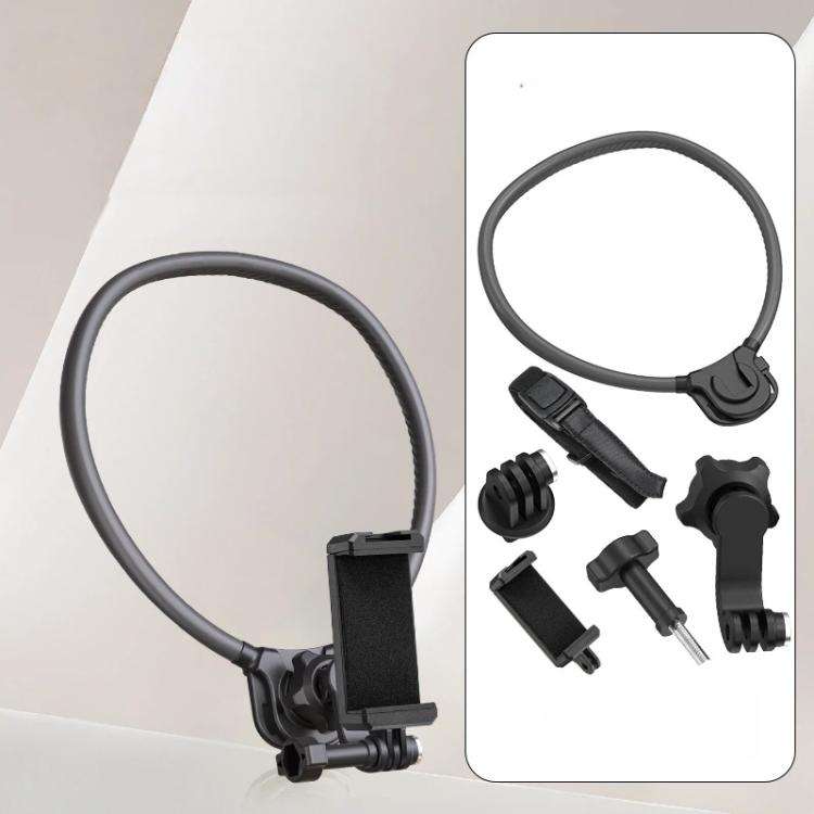 Supporto da collo in silicone flessibile per action camera con rotazione a 360