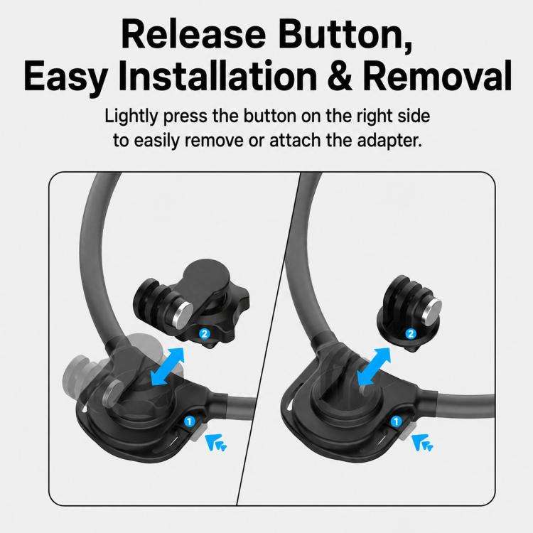 Supporto da collo in silicone flessibile per action camera con rotazione a 360