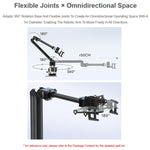 Braccio robotico desktop 3+1 DOF con controllo wireless e base rotante 360°