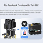 Braccio robotico desktop 3+1 DOF con controllo wireless e base rotante 360°